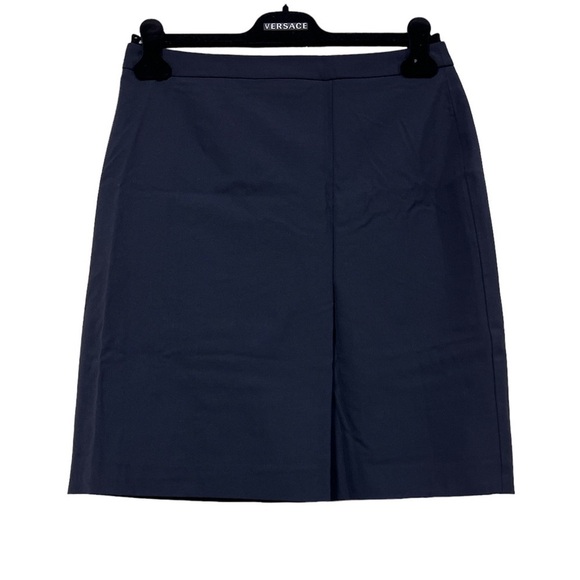 🆕 Brooks Brothers Front Pleat Wool Blend Skirt in Navy Blue - Picture 1 of 10